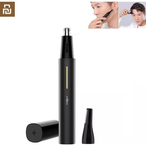 Youpin Double Cutter LED Electric Nose Hair Trimmer Temple Eyebrow Shaver Clipper Waterproof 2 in 1 Dual Blade Safe Cleaner Tool