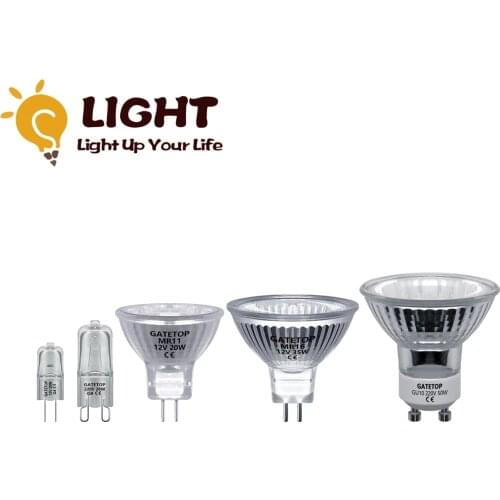 G4 G9 MR11 MR16 GU10 20W 30W 35W 50W light bulbs inserted beads crystal lamp Halogen Lamps indoor lighting bulbs Globe Lot Lamp