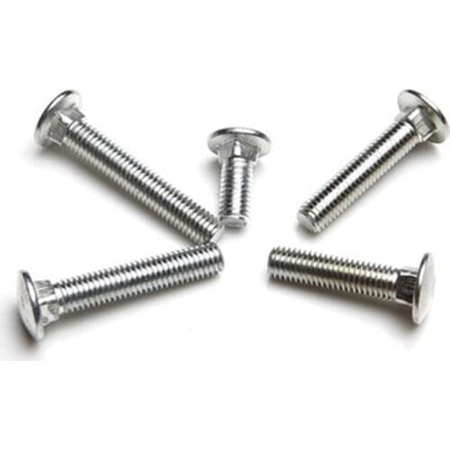 M4 M5 Galvanized carriage Screws Semicircular round head Square neck bolt Shelf Full tooth Screw 16mm-60mm L plating Zinc