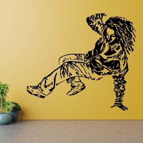 Breakdance Wall decal Vinyl Dance Motion Dance floor Hip-hop Wall Sticker for Home Room Decoration Decal Removable Sticker B191