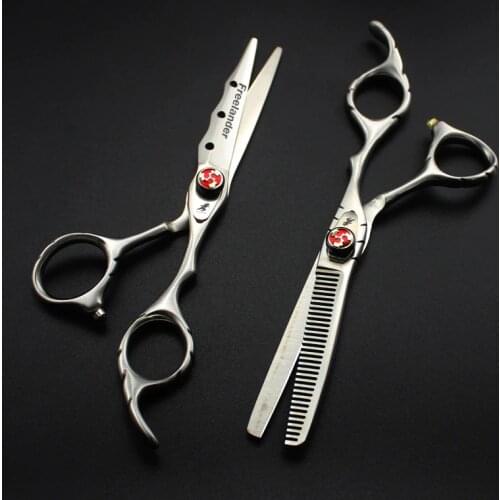 Freelander 6 inch 440C Hairdressing Scissors Hair Professional Thinning Shears Set Hair Cutting Scissors Barber Scissors Makas