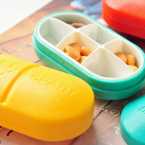 Plastic Mini Foldable Travel Pill Storage Box Tablet Drug Medicine Container Case Holder
