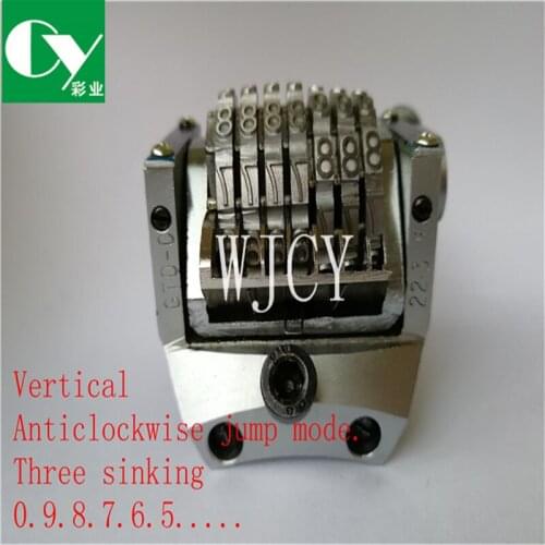7 digits GTO numbering machine Anticlockwise Vertical backward Three Sinking