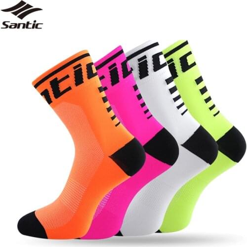 Santic Cycling Socks Men Women Outdoor Sports Running Basketball Sport Socks Breathable Bicycle Bike Socks Calcetines Ciclismo