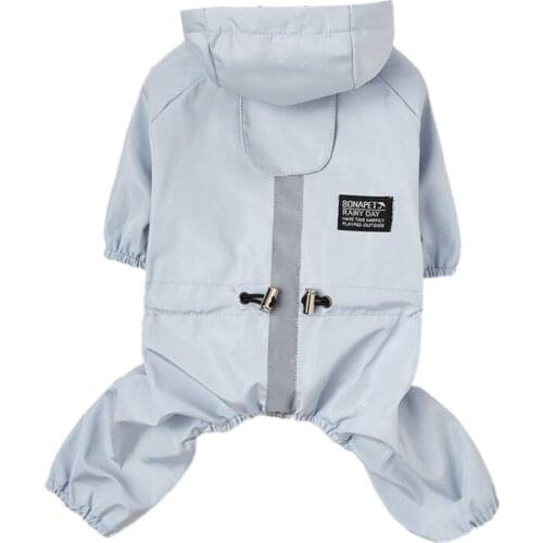 Reflective Pet Dog Rain Coat Outdoor Hooded Waterproof Jackets Raincoat For Dogs Cats Jumpsuits Pet Clothes For Rainy Day