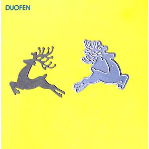 1pc medium running deer stencil metal Cutting dies for DIY papercraft projects Scrapbook Paper Album greeting cards paper works