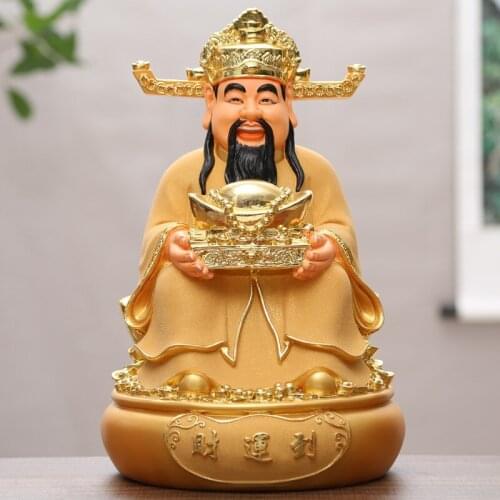 BEST GIFT 2020 HOME SHOP Company Efficacious Talisman Money Drawing Business booming luck Gold CAI SHEN God of wealth statue