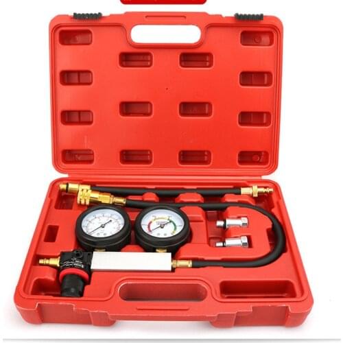 TU-21 Petrol Engine Cylinder Compression Leak Detector Tester Gauge Tool Kit Cylinder Leak Tester Compression Leakage Detector