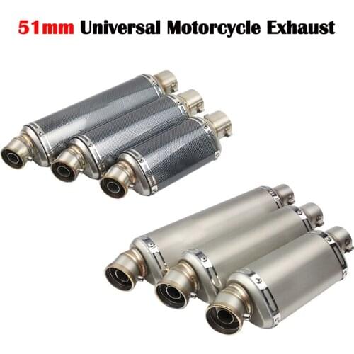 440MM Universal Motorcycle Exhaust Muffler Pipe Escape Moto DB Killer Pitbike For msx bws Pcx 125 GSR 600 750 ER6N Z800 Z750