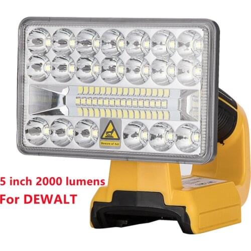 High quality for Makita DEWALT Milwaukee USB Work Light 3/5 Inch 18V LED Flashlight Indoor Outdoors Spotlight Light