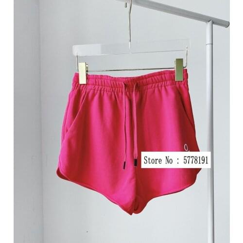 2021 summer Letters Printed Cotton rose pink gray Shorts Woman Short PANTS High Waist Fashion