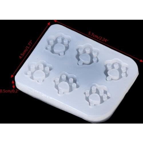Cat Claw Paws Silicone Fondant Mold Jewelry Pendant Making Epoxy Resin Mold Tool