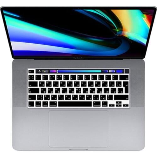 EU/UK/ US French/Russian /English/Spanish Keyboard Cover for 2020 MacBook Pro 13 inch A2338 M1 A2251 A2289 Touch Bar Skin