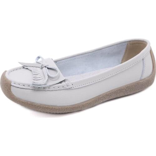 PUPUDA Women Shoes Sneakers Summer Comfortable Slip On Loafers Trend Casual Shoes Women 2021 New Leather Sneakers Boat Shoes