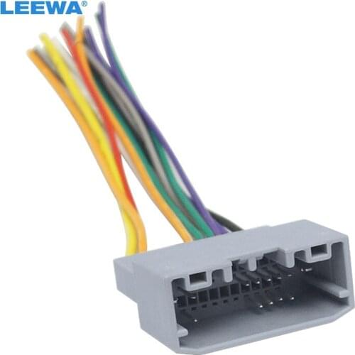 LEEWA 10pcs Car Stereo Wiring Harness Adapter Female Plug For Jeep Wrangler/Compass OEM Factory Audio Wire Cable #CA2890