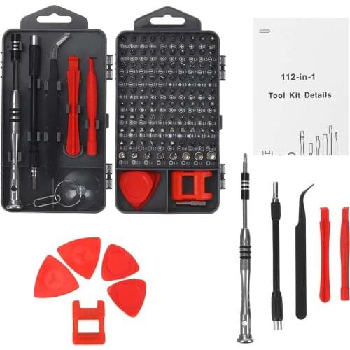 112 in 1 Precision Screwdriver Set DIY Repair Tools Kit Fixing iPhones Laptop MacBook Glasses Small Screwdriver Kit with Case