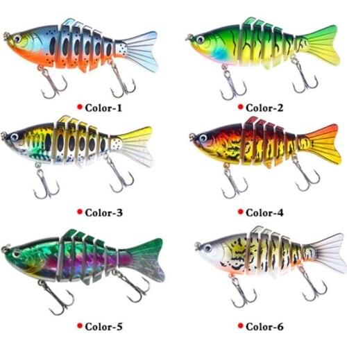 1pcs 10cm 15.8g 3D Eyes Multi Sections 7 Segments Fishing Lure Treble Hook Swimbait Crankbait Isca Artificial Hard Bait Wobblers