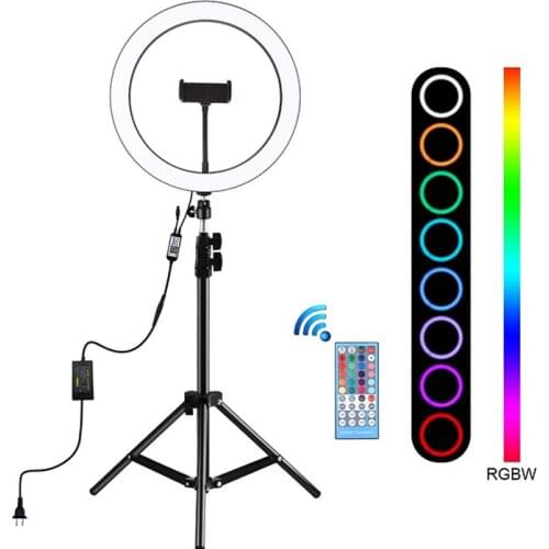 12 inch LED Ring Light Dimmable RGB 1.1m Stannd Tripod For Selfie Photo Vlog Video LED Fill Light Bluetooth With Remote Control