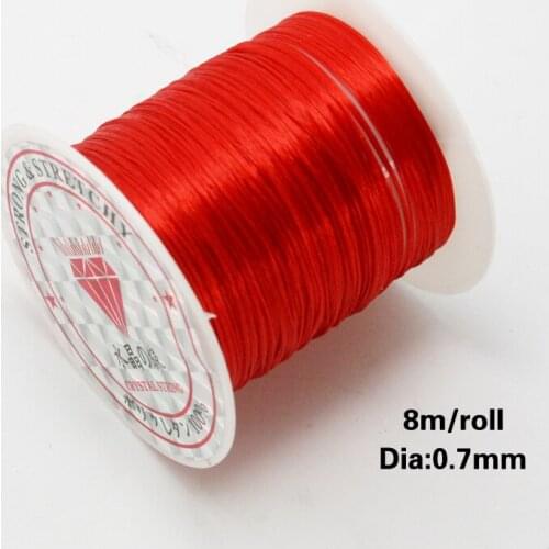 0.7MM Stretch Bead Wire 240m/lot Red DIY Jewelry Accessories DH-FXS003-03