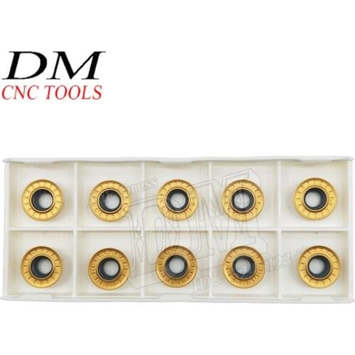 10pcs RPMT1204MO-DP Round Indexable Carbide Milling Inserts Tungsten Carbide Insert R6 Metal Lathe Tools And Accessories