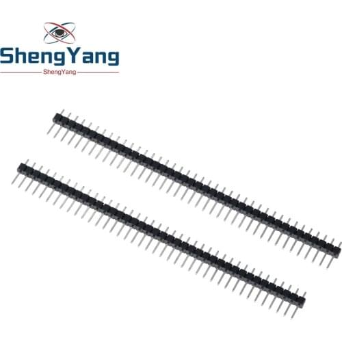 10pcs ShengYang 40 Pin 1x40 Single Row Male 2.54 Breakable Pin Header Connector Strip for Arduino Black