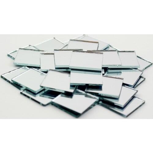 2x2cm Small Glass Square Craft Mirrors Bulk 100 Pieces Mosaic Tiles