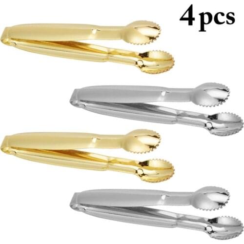 4pcs Ice Tongs Set Multipurpose Stainless Steel High Quality Creative Sugar Tongs Kitchen Tongs Kitchen Tools Ice Accessories