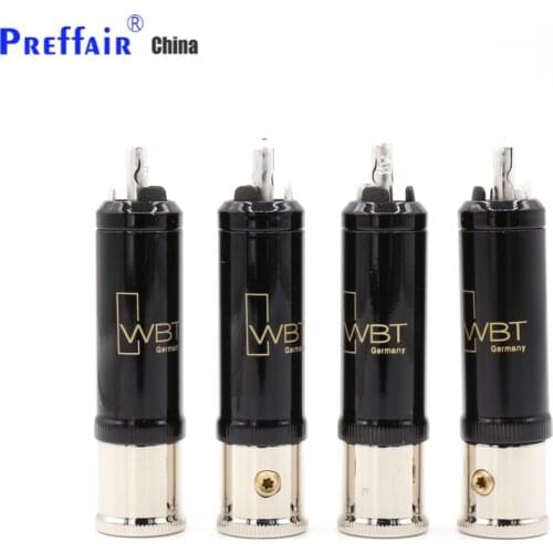 4pcs Dyslab WBT-0152AG WBT nextgen signature AG RCA connector plug with pure copper silver plated