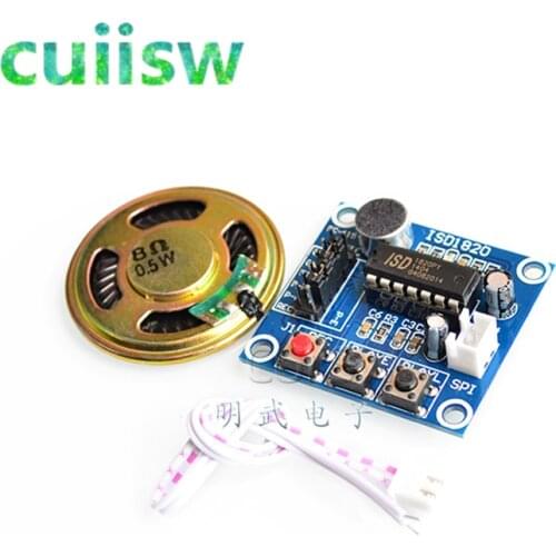 5pcs/lot ISD1820 Sound/Voice Board Recording Recorder Playback Module On-board Microphone With Mic Sound Audio Loudspeaker