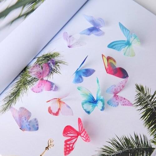 50Pcs Colorful Tulle Butterfly Party Christmas Festival Wedding Decorations Dress Needlework Decor Handmade Craft Accessories