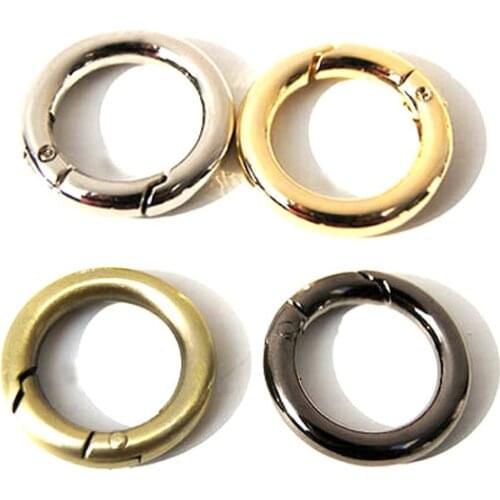 50pcs/Lot 1 Inch Spring Jump Rings For Bags Clasps,O Ring Connector Clasp,Open Jump Ring,Gate Rings,4-5 Colors available