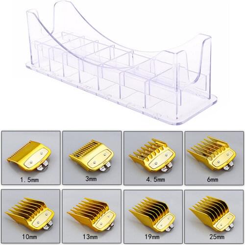 8pcs 1.5mm-19mm Hair Clipper Limit Comb Guide Attachment Set with Storage Tray for Wahl Hair Clipper Shaver Haircut Accessories