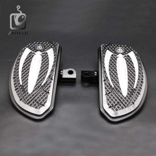 Motorcycle Accessories Chrome and Black Color Driver Floorboards Pedal For Harley Sportster 883 1200 Touring Dyna & Softail