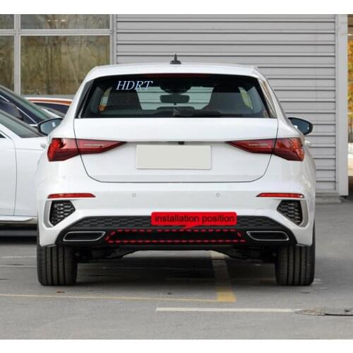 Car Accessories for Audi A3 8Y Sedan 2020 2021 Stainless Steel Glossy Rear Bumper Bottom Molding Strip Cover Trim 1pcs