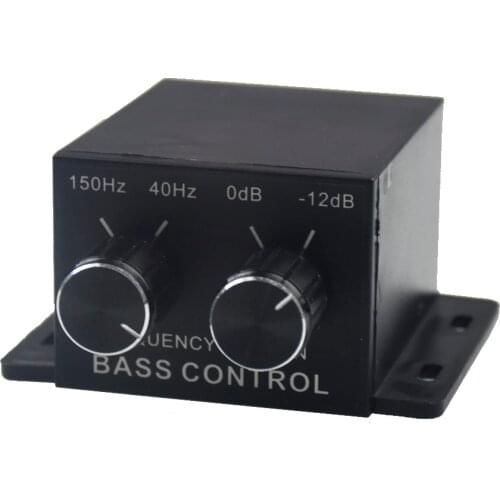 Car 2 RCA Bass Control Gain Adjust Audio Adjuster Amplifier Speaker Controller Adjustable