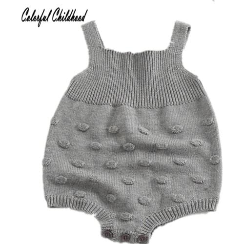 Newborn Baby Girl Bodysuits Spring Sleeveless Knitted Infant Girls Bodysuit Twin Baby Clothing Body Boy Autumn Winter Clothes