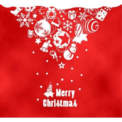 Large Christmas Sticker X mas Decal Posters Vinyl Wall Decals Decor Mural Glass Shop Window Home Decoration