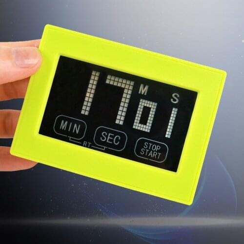 Touch Screen Digital Cooking Timer Count Down/up Electronic Kitchen Timer Alarm Clock Large Display Backlight with Stand