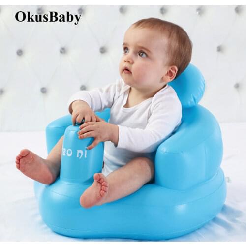 Baby Inflatable Soft Sofa Learning Sitting Safety Seat Dining Chair Portable Bath Stool Children Play Water Learn to sit Tool