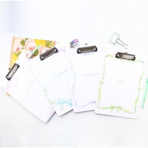 Domikee cute Korea A4 large school student clipboards kawaii girls document file organizer folder stationery supplies