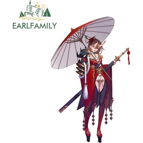EARLFAMILY 13cm x 8.2cm for Japanese Fantasy Vinyl Car Stickers Windshield Bumper DIY Decal Waterproof Scratch-Proof Decoration