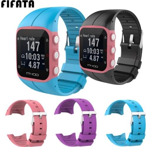 FIFATA Soft Silicone Watch Band Strap + TPU Full Soft Case Cover For Polar M430 M400 Smart Watch 2In1 Replacement Accessories