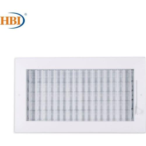 HBI W12" x H6" Adjustable Blade White Ceiling/Sidewall Air Register Vent Cover Diffuser Heavy Duty Stamped Steel