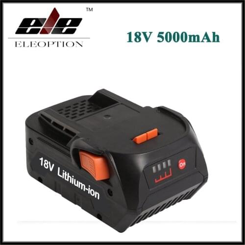 Eleoption 18V 5000mAh Li-ion Rechargeable Battery for RIDGID R840083 CS0921 R84008 AC840084 L1830R For AEG Series