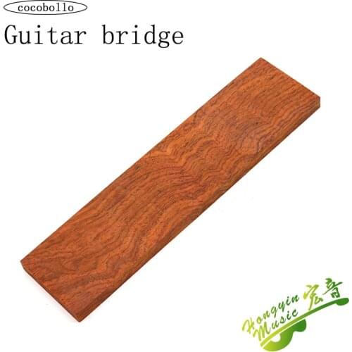 Cocobollo Material For Guitar Bridge High Quality African Blackwood Guitar Accessories Raw Materials 20*4.5-5*1.2-1.3cm