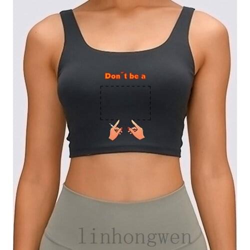 Dont Be A Square Women Tank Top Basic Graphic Printed Pattern O Neck Family Summer Cotton Crop Top