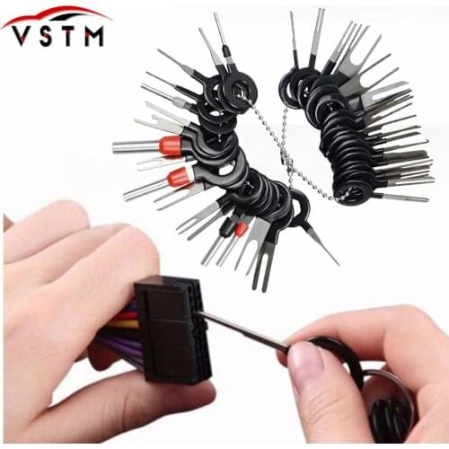 New 38pcs Car Terminal Removal Tool Wire Plug Connector Extractor Puller Release Pin Extractor Kit For Car Plug Repair Tool