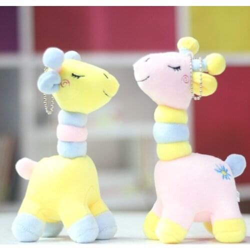 New lifelike pendant Cartoons pretty giraffe 18cm Stylish plush doll soft Keychain decoration girds funny doll Wedding gifts