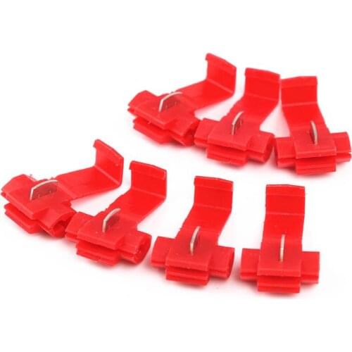 50 Pcs PVC Wire Crimp Terminals Connector Quick Splice Wiring Cable Clamp Red Connection Car Wholesale Maintenance Tools