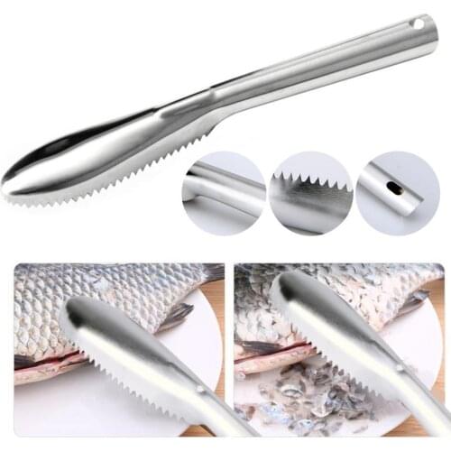 Stainless Steel Fish Scale Cleaner Scraper Fish Shaver Peeler Remover Tool Fish Skin Steel Fish Shaver Remover Cleaning Brush